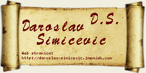 Daroslav Simićević vizit kartica
